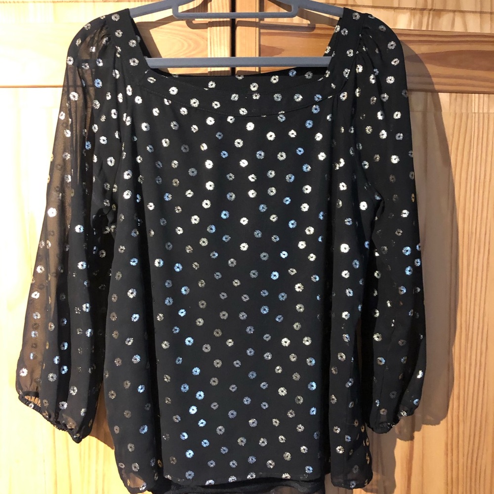 Papermoon Black blouse with gold details
